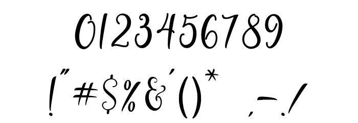 Just Swirls Font OTHER CHARS