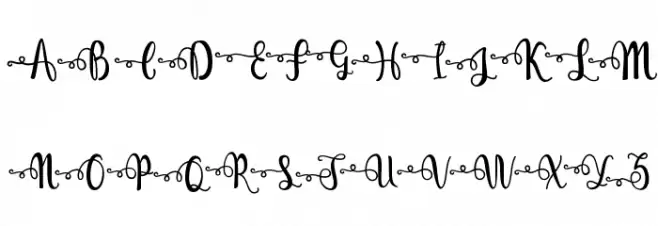 Just Swirls Schriftart Groß