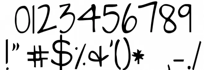 Just The Way You Are Font OTHER CHARS