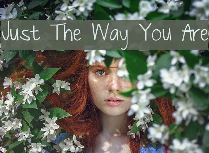 Just The Way You Are Font examples