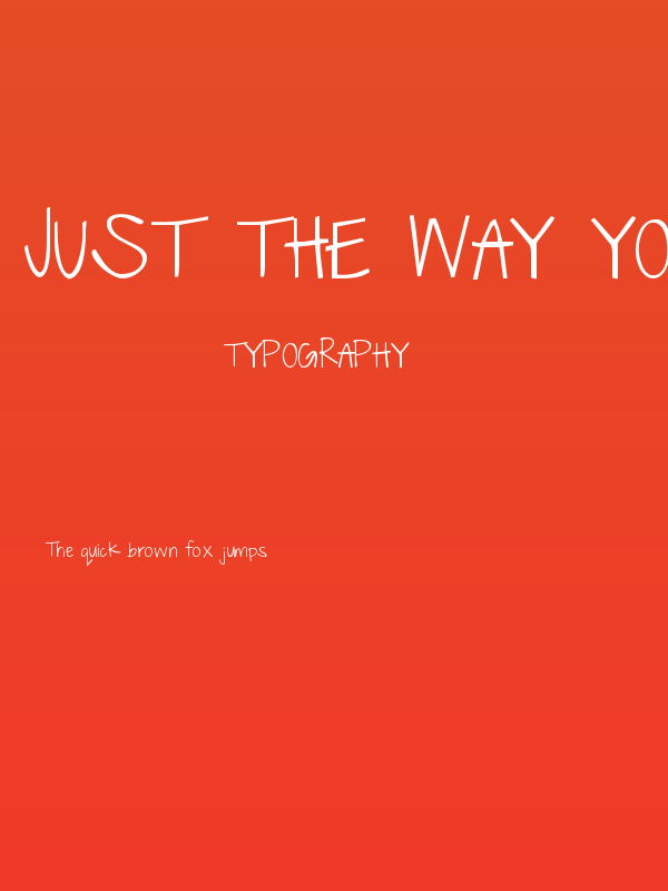 Just The Way You Are Poster