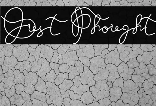 Just Thought Font examples