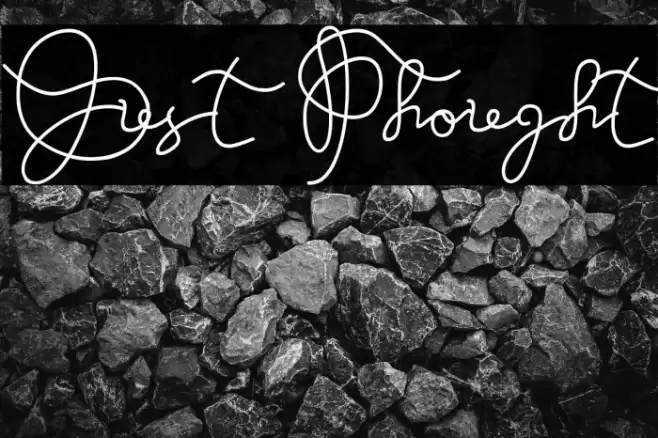 Just Thought Font examples