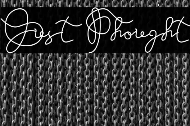 Just Thought Font examples