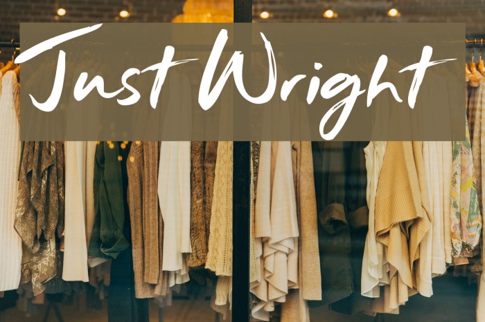 Just Wright Font examples