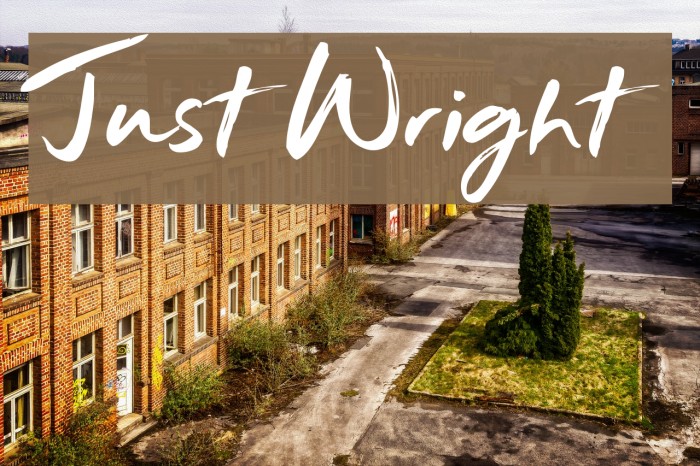 Just Wright Font examples