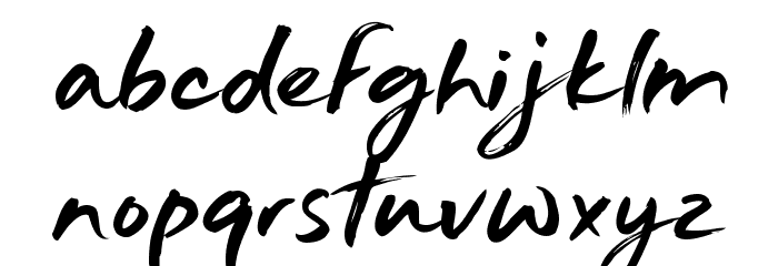 Just Wright Font LOWERCASE