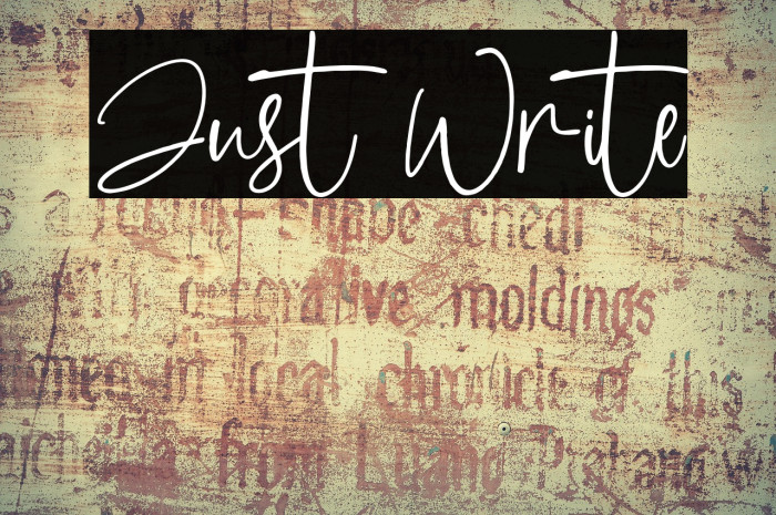 Just Write Example 1