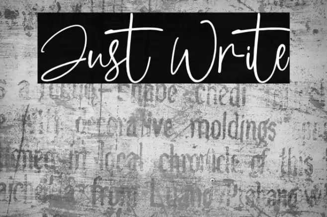 Just Write Font examples