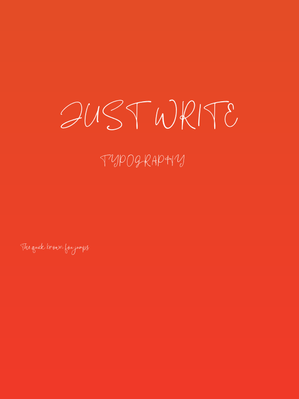 Just Write Poster