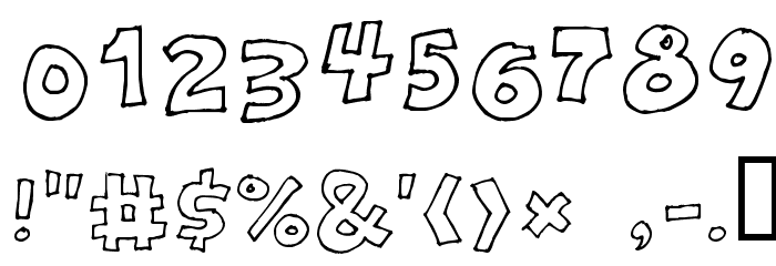 Just a dream Hollow Font OTHER CHARS