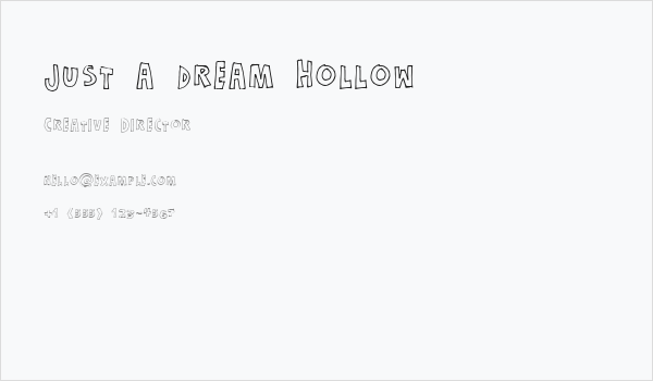 Just a dream Hollow Business Card