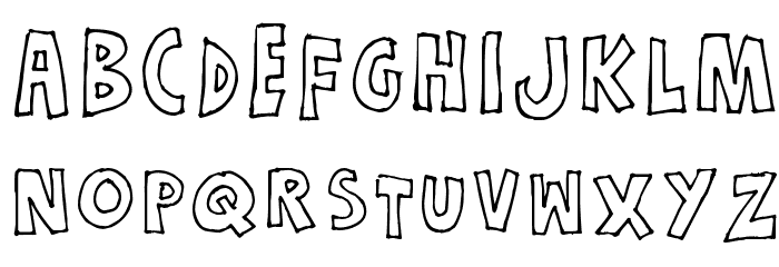 Just a dream Hollow Font LOWERCASE