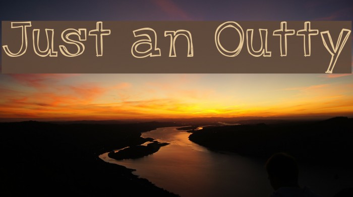 Just an Outty Font examples