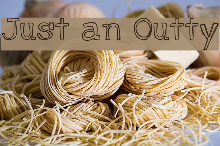 Just an Outty Font examples