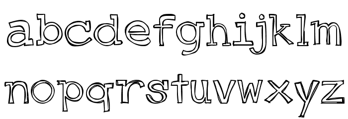 Just an Outty Font LOWERCASE