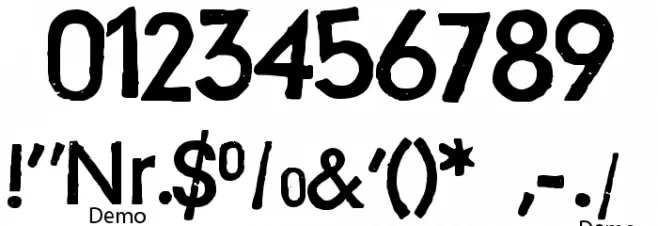 Just another stamp font - Demo Font OTHER CHARS