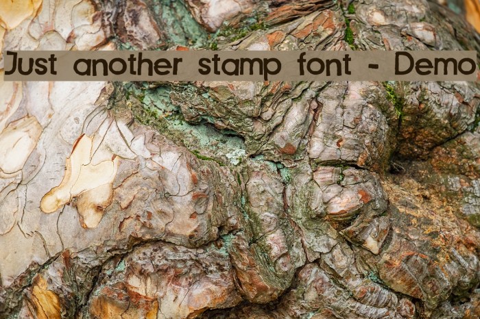 Just another stamp font - Demo Font examples