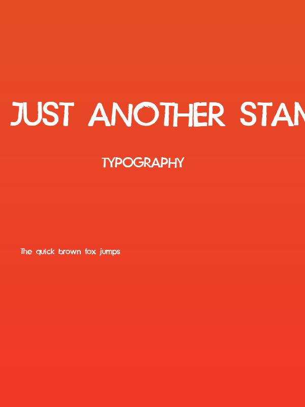 Just another stamp font - Demo Poster