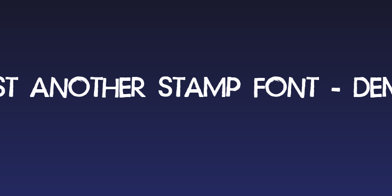 Just another stamp font - Demo Social Header
