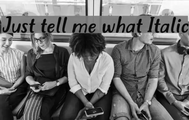 Just tell me what Italic Font examples