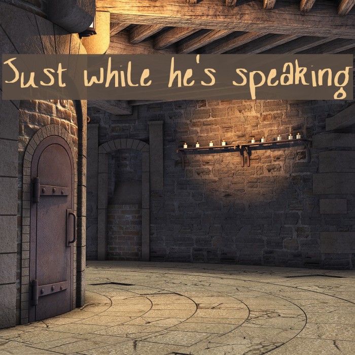 Just while he's speaking Font examples