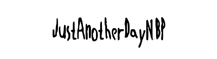 JustAnotherDayNBP  フリーフォントのダウンロード