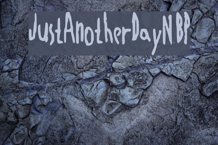 JustAnotherDayNBP Font examples