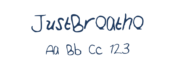 JustBreathe Font Preview