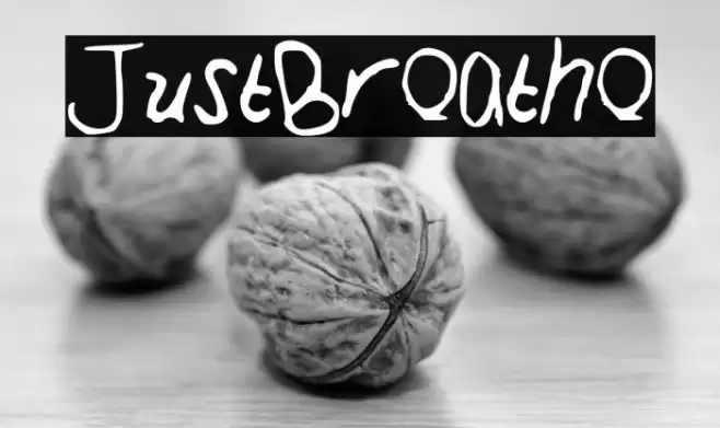 JustBreathe Font examples