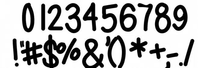 JustCole Font OTHER CHARS