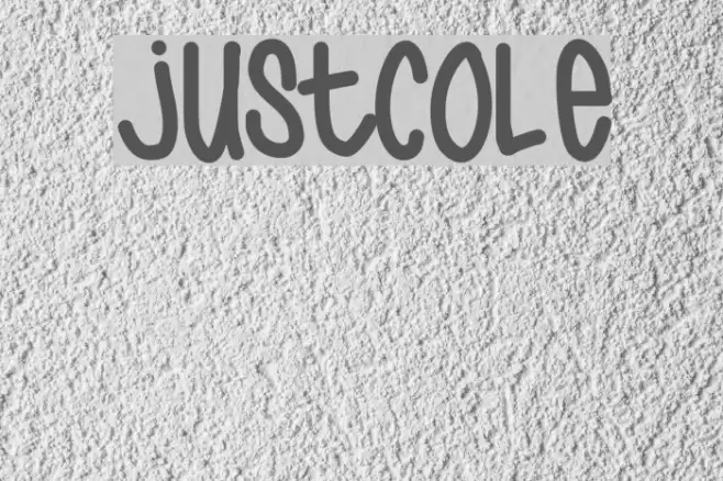 JustCole Font examples