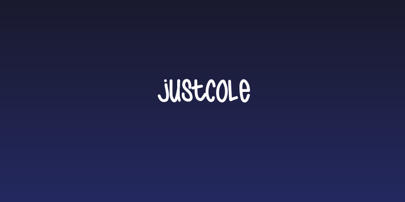 JustCole Social Header