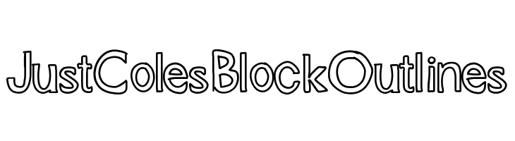JustColesBlockOutlines Font