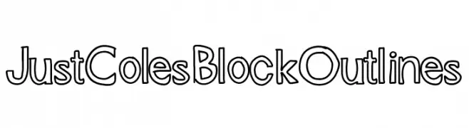 JustColesBlockOutlines  Fuentes Gratis Descargar