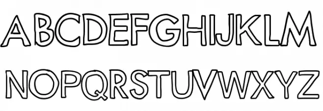 JustColesBlockOutlines Polices MAJUSCULES