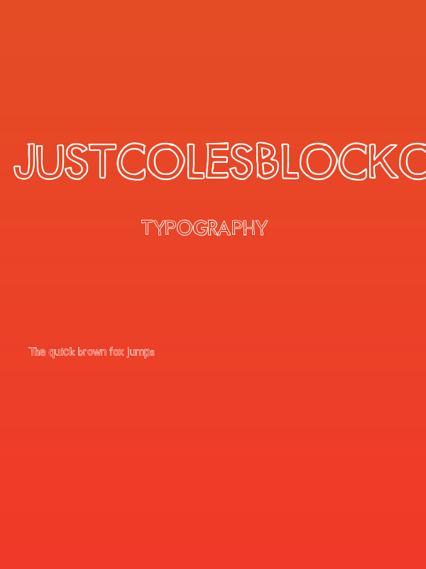 JustColesBlockOutlines Poster