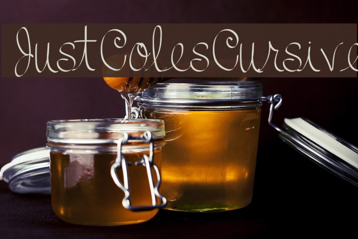 JustColesCursive Fonte examples