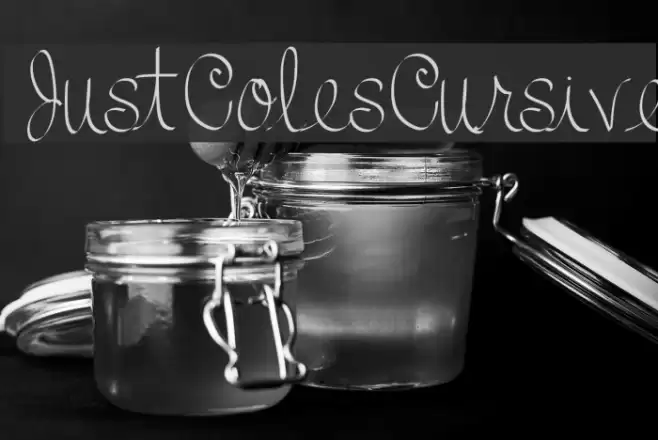 JustColesCursive Font examples