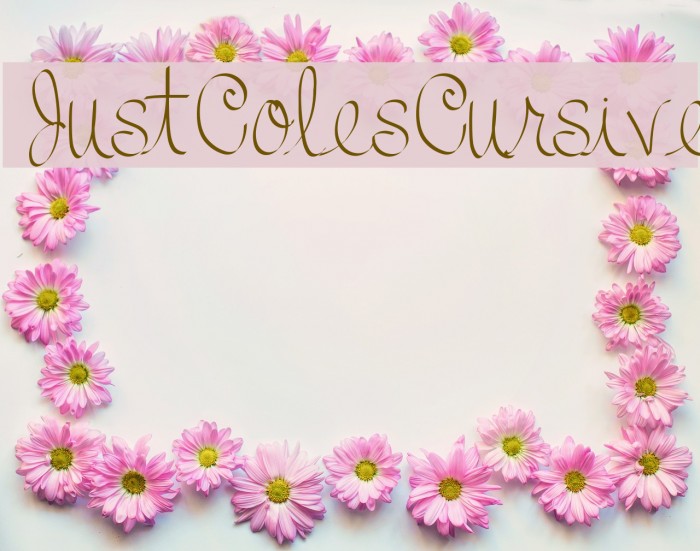 JustColesCursive Fonte examples
