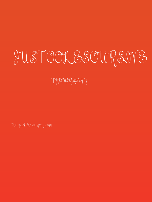 JustColesCursive Poster