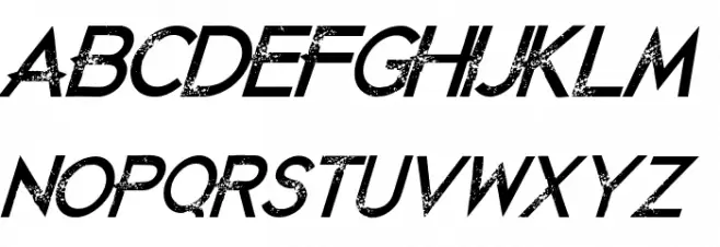 JustDieAlready-Italic フォント 大文字
