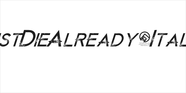 JustDieAlready-Italic Logo