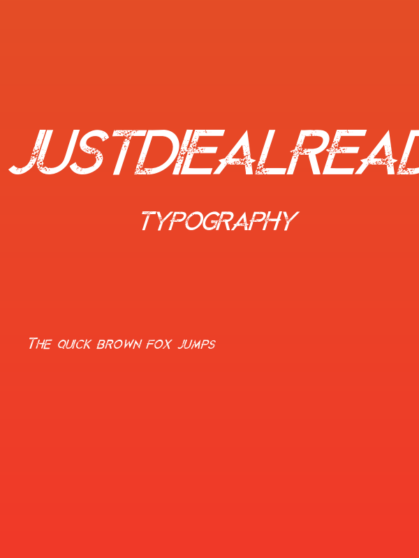 JustDieAlready-Italic Poster