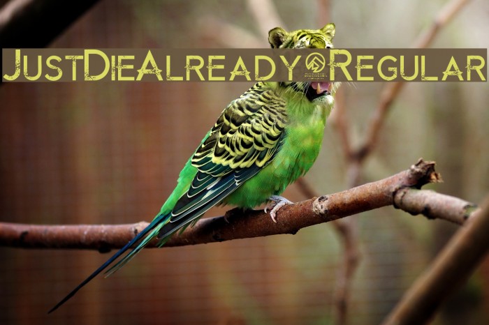 JustDieAlready-Regular Example 1