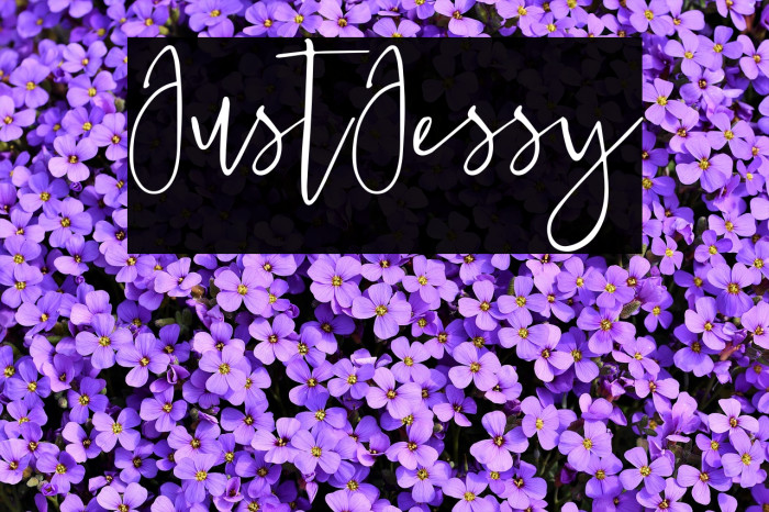 JustJessy Font examples