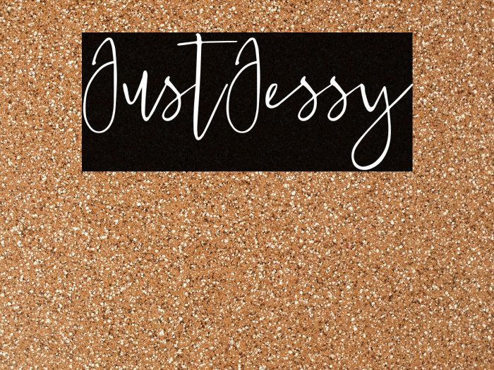 JustJessy Font examples