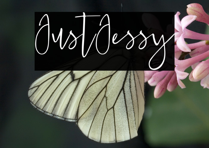 JustJessy Font examples