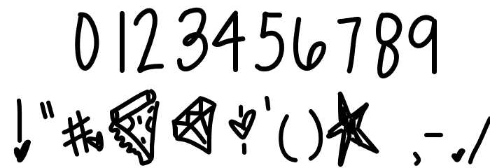 JustKidding Font OTHER CHARS