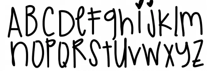 JustKidding Font UPPERCASE